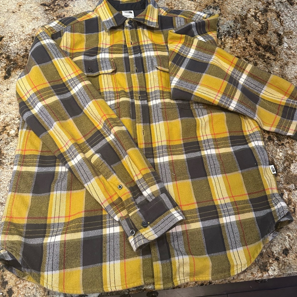 The North Face Yellow Casual Button Down Shirt